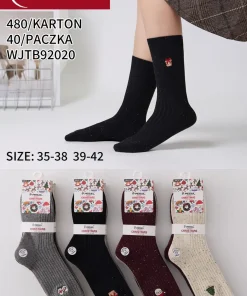 Skarpety Damskie,size 35-42,paczka 40szt,mix kolor