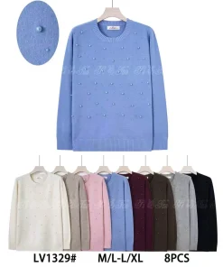 Swetry Damskie,size m/l-l/xl,Paczka 8szt ,mix kolor