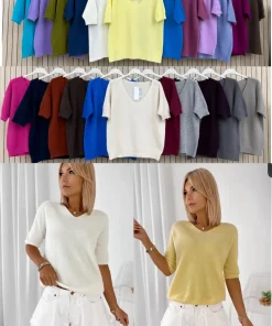 Swetry Damskie WŁOSKA,Size uni,paczka 6szt, mix kolor
