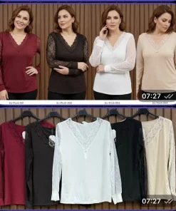 Bluzki Damskie WŁOSKA,Size uni,paczka 6szt, mix kolor