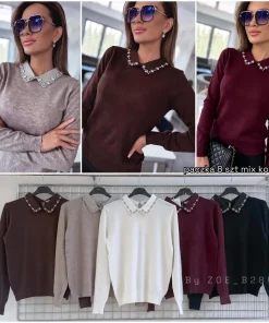 Swetry Koszule Damskie WŁOSKA,Size uni,paczka 8szt, mix kolor