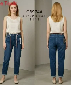 Jeansy Damskie, size 30-36,paczka 12szt,1kolor