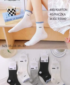 Skarpety Damskie,size 35-42,Paczka 40szt ,mix kolor