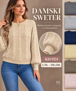 Swetry Damskie ,Size l/xl-2/3xl,paczka 12szt, mix kolor