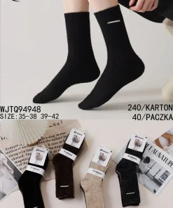 Skarpety Damskie,size 35-42,Paczka 40szt,mix kolor