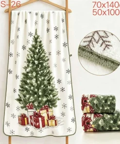 Ręczniki mikrofibra “ świętowanie 🥳🎄🍾” Rozmiar : 70/140