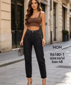 Jeansy Damskie,size xs-xl,Paczka 12szt,1kolor