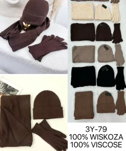 Komplety Czapki damskie,paczka 12szt,mix kolor