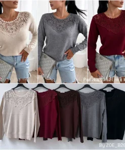 Swetry Damskie WŁOSKA,Size uni,paczka 6szt, mix kolor