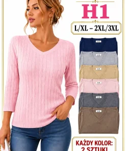 Swetry damskie,size l/xl-2/3xl,paczka 12szt,mix kolor