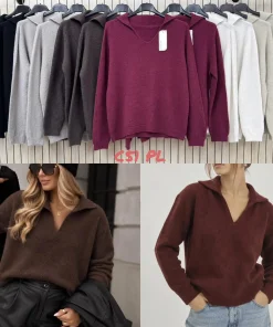 Swetry Damskie WŁOSKA,Size uni,paczka 6szt, mix kolor
