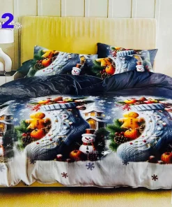 KOMPLET POŚCIELI 5 D 100% satyna - bawełna 3 Częściowy Rozmiar:160x200cm