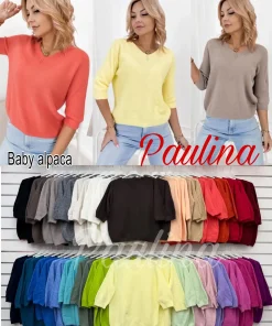 Swetry Damskie WŁOSKA,Size uni,paczka 6szt, mix kolor