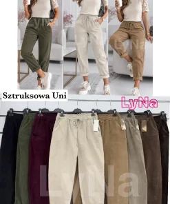 Spodnie Damskie WŁOSKA,Size uni,paczka 6szt, mix kolor