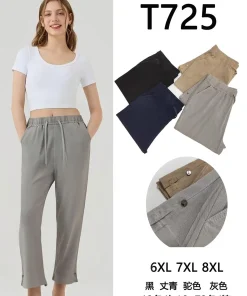 Spodnie Damskie,size 6xl-8xl,Paczka 12szt ,mix kolor
