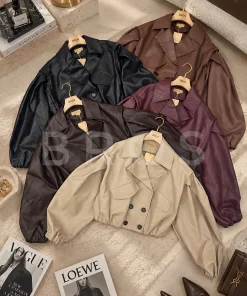 Kurtki skórzane Damskie ,Size uni,paczka 6szt, mix kolor