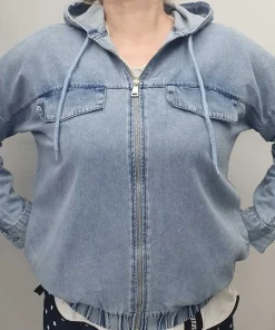Kurtki Jeansowe Damskie,size s-2xl,Paczka 5szt,1kolor