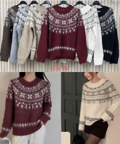 Swetry Damskie WŁOSKA,Size uni,paczka 6szt, mix kolor