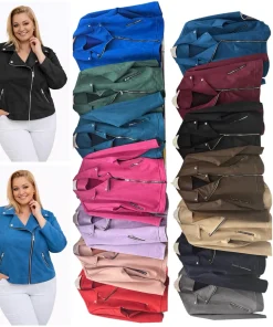 Kurtki skórzane Damskie,size uni,Paczka 6szt ,mix kolor