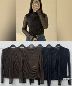 Bluzki Damskie WŁOSKA,Size uni,paczka 6szt, mix kolor
