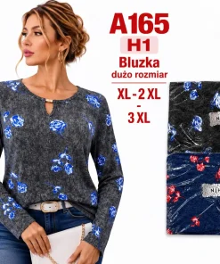 Bluzki damskie,size xl-3xl,paczka 12szt,mix kolor