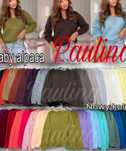 Swetry Damskie WŁOSKA,Size uni,paczka 6szt, mix kolor