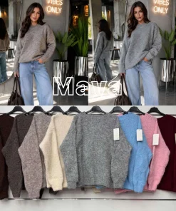 Swetry damskie,size uni,paczka 6szt,mix kolor