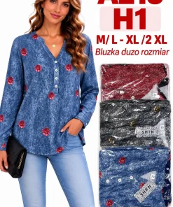 Bluzki damskie,size m/l-xl/2xl,paczka 12szt,mix kolor