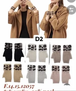 Rękawiczki Damskie ,paczka 12szt, mix kolor