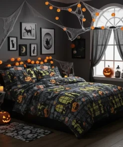 Komplet pościeli 3D “” HALLOWEEN 🎃 “” 3 Częściowy Rozmiar : 160/200