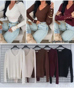 Swetry Damskie WŁOSKA,Size uni,paczka 6szt, mix kolor