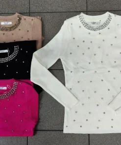 Swetry Damskie,size uni,Paczka 12szt ,mix kolor