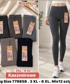 Leginsy Damskie,size 3xl-6xl,paczka 12szt,mix kolor