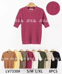 Swetry Damskie,size s/m-l/xl,Paczka 8szt,mix kolor