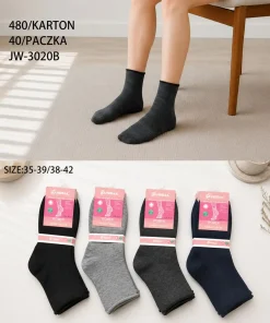 Skarpety Damskie,size 35-42,Paczka 40szt,mix kolor