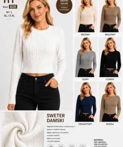 Swetry damskie ,size l/xl-2/3xl,Paczka 12szt ,mix kolor