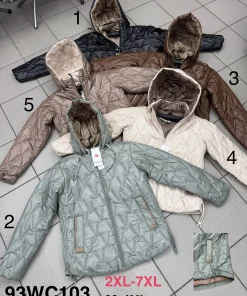 Kurtki Damskie ,Size 2xl-7xl,paczka 6szt, 1kolor