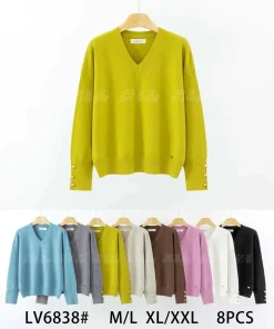 Swetry Damskie,size m/l-xl/2xl,Paczka 8szt,mix kolor