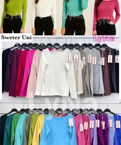 Swetry Damskie WŁOSKA,Size uni,paczka 6szt, mix kolor