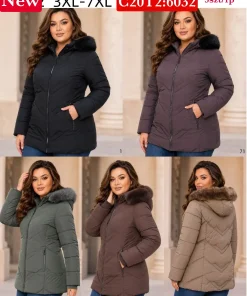 Kurtki Damskie,size 3xl-7xl,Paczka 5szt ,1kolor