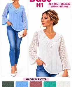 Bluzki Damskie ,Size xl/2xl-2/3xl,paczka 12szt, mix kolor