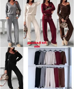 Komplety Damskie WŁOSKA,Size uni,paczka 6szt, mix kolor