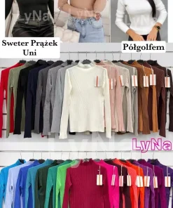 Swetry Damskie WŁOSKA,Size uni,paczka 6szt, mix kolor