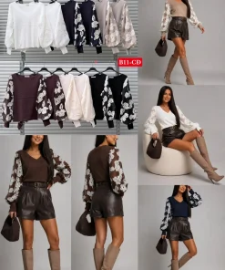 Swetry damskie ,size uni,Paczka 6szt ,mix kolor
