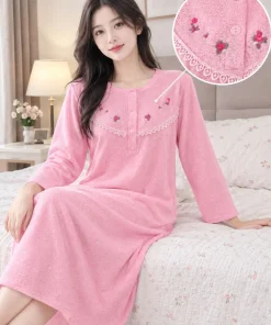Koszule nocne Damskie,size m-3xl,Paczka 10szt,mix kolor