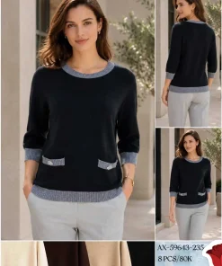 Swetry Damskie,size m-2xl,paczka 12szt,mix kolor