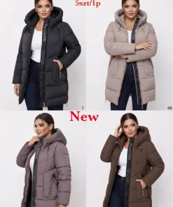 Kurtki Damskie,size 3xl-7xl,paczka 5szt,1kolor
