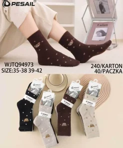 Skarpety Damskie,size 35-42,paczka 40szt,mix kolor