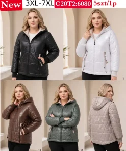 Kurtki Damskie,size 3xl-7xl,paczka 5szt,1kolor
