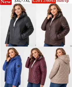 Kurtki Damskie,size 3xl-7xl,Paczka 5szt ,1kolor
